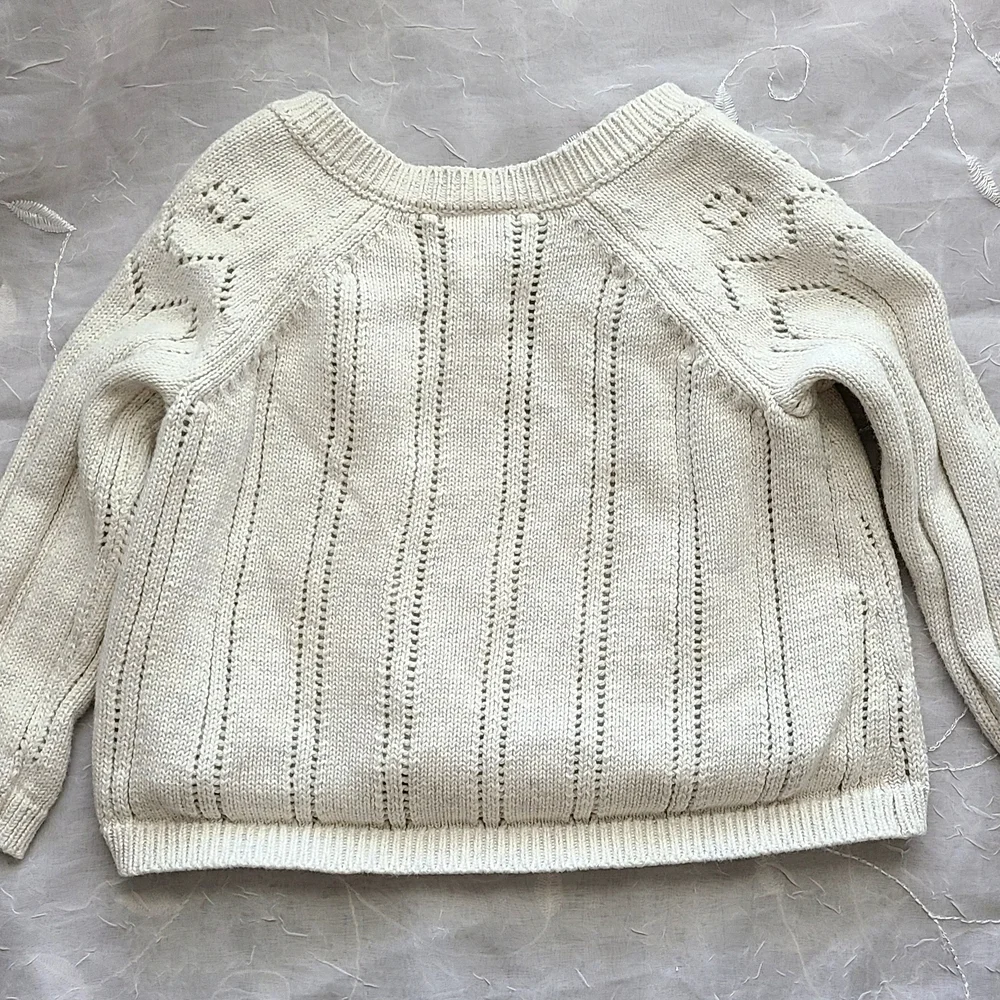 OshKosh B'gosh Cream Cable Knit Sweater